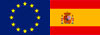 Fahne Europa und Spanien